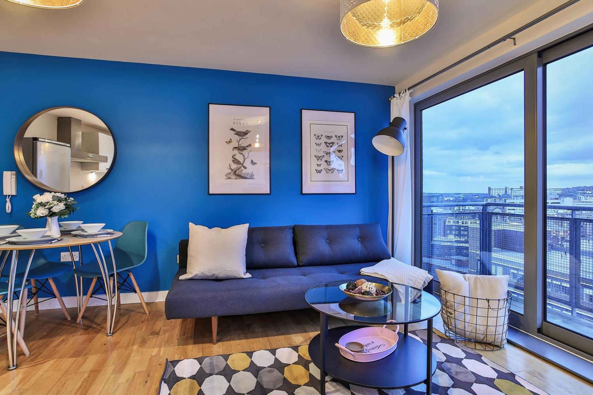 Skyview Apartment By Noknokstay - City Centre With Parking - Group, Family, Business Sheffield Bagian luar foto